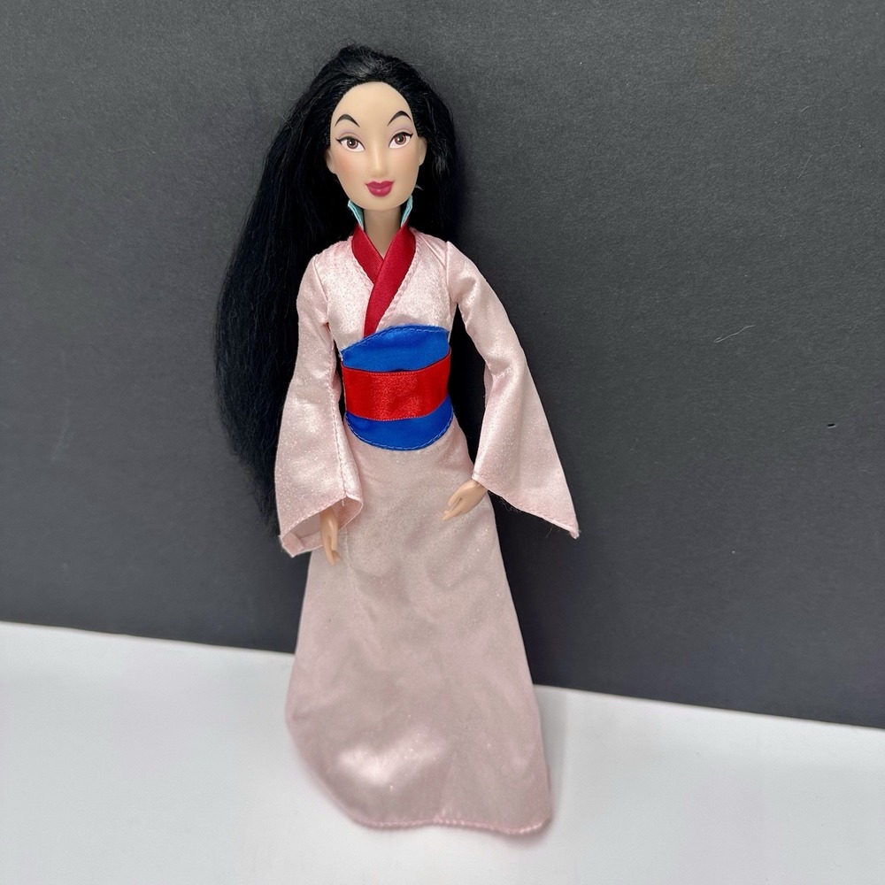 Disney Store Mulan Classic Doll Figure Pink Red Matchmaker Dress Outfit 11"